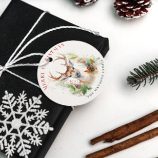 スタイリッシュ&ディアエレガントクリスマスグリーンカスタムリー フェイバータグ