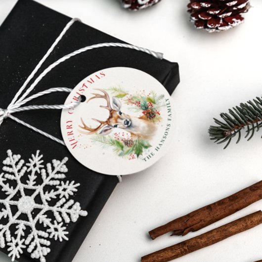 スタイリッシュ&ディアエレガントクリスマスグリーンカスタムリー フェイバータグ