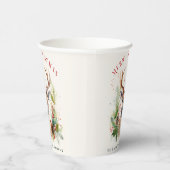 スタイリッシュ&ディアエレガントクリスマスグリーンカスタムリー 紙コップ (右)