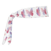 スタイリッシュ&トレンディーパステルピンク&ブルー蝶 タイヘッドバンド (回転270)