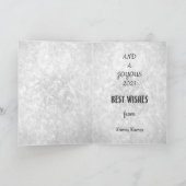 スタイリッシュ,ハモダンッピーホリデー カード (内部)