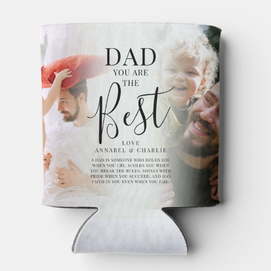 スタイリッシュ「パパお前は最高の2写真と引用文 缶クーラー (裏面)