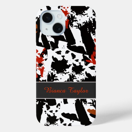 スタイリッシュ&パーソナライズされたcatパターン Case-Mate iPhoneケース (裏面)