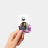 スタイリッシュ パープル マーブル 社員IDバッジ バッジ (手持ち)