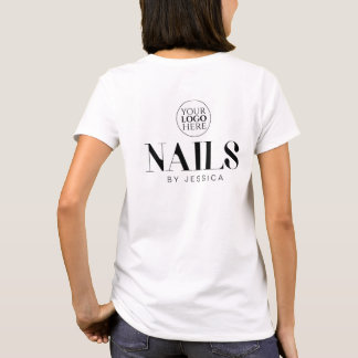 スタイリッシュ ビジネス ネイルサロン ネーム ロゴ Tシャツ