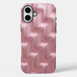 スタイリッシュ ピンク 幾何学模様 iPhoneケース iPhone 16 Plusケース