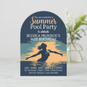 スタイリッシュ&プエレガントールパーティー誕生日 招待状 (スタンド正面)