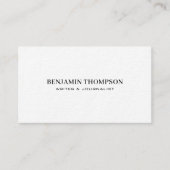 スタイリッシュ&プロフェッショナルタイポグラフィブクラシックラック 名刺 (正面)