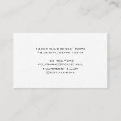 スタイリッシュ&プロフェッショナルタイポグラフィブクラシックラック 名刺 (裏面)