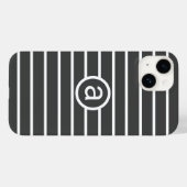 スタイリッシュ ホワイト グレー 柄 モノクロ ネーム Case-Mate iPhoneケース (裏面 (横))