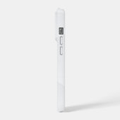 スタイリッシュ ホワイト パターン iPhoneケース (左側面)