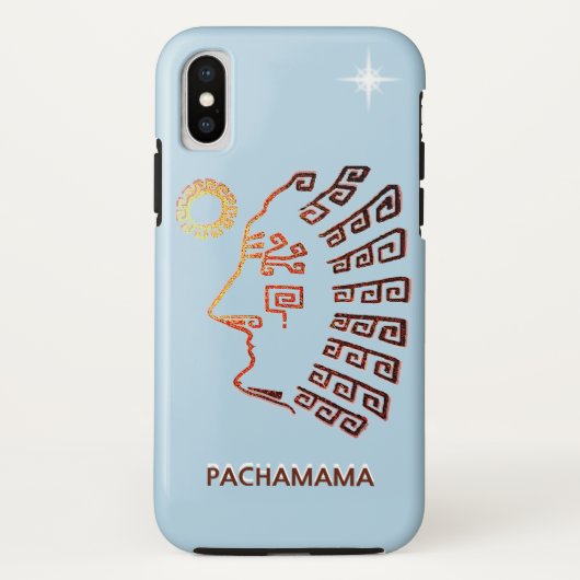 スタイリッシュ マチュピチュ、スカイブルー地の太陽と星 Case-Mate iPhoneケース (裏面)