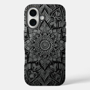 スタイリッシュ マンダラ スマホケース iPhone 16ケース