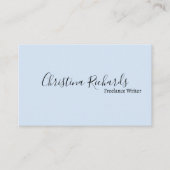 スタイリッシュ ミニマル ブルー 名刺 (正面)