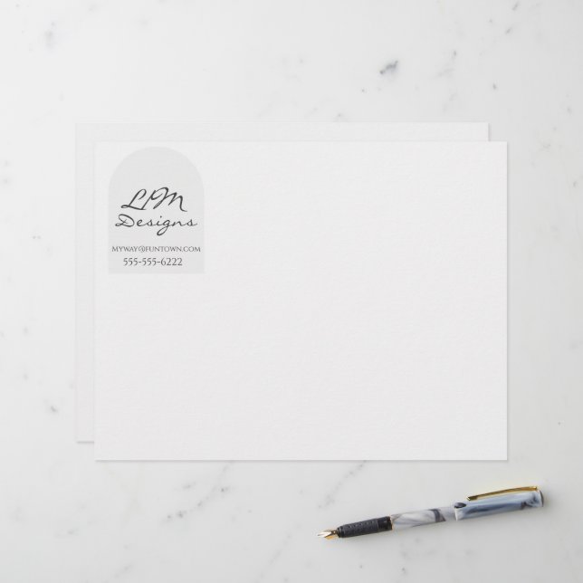 スタイリッシュ ミニマル レターヘッド (正面/裏面インサイチュ)