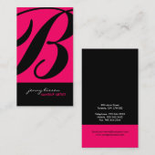 スタイリッシュ&メはっきりしたークアップアーティストの名刺 名刺 (正面/裏面)