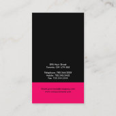 スタイリッシュ&メはっきりしたークアップアーティストの名刺 名刺 (裏面)