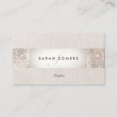 スタイリッシュ モダンシルバースパンコール モノグラム ビューティー 名刺 (正面)