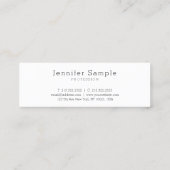 スタイリッシュ　モダンデザイン　ミニマリスト　プレーントレンディー スキニー名刺 (裏面)