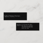 スタイリッシュ&モダンプロフェッショナルブラック スキニー名刺 (正面/裏面)