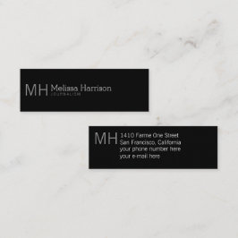 スタイリッシュ&モダンプロフェッショナルブラック スキニー名刺