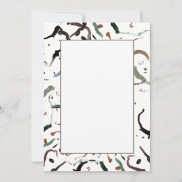 スタイリッシュ モダン アブストラクト フラット インビテーション