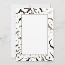 スタイリッシュ モダン アブストラクト フラット 招待状