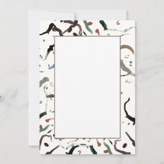 スタイリッシュ モダン アブストラクト フラット 招待状