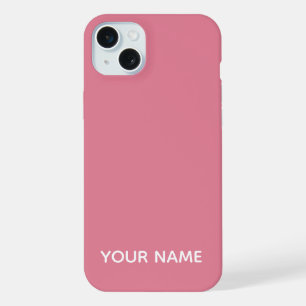 スタイリッシュ モダン オリジナル 名前 バラ 色 iPhone 15 PLUSケース