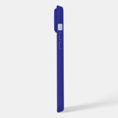 スタイリッシュ モダン オーダーメイド 名前 ダークブルー iPhoneケース (左側面)
