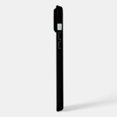 スタイリッシュ モダン オーダーメイド 名前 ブラック iPhoneケース (左側面)