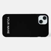 スタイリッシュ モダン オーダーメイド 名前 ブラック iPhoneケース (裏面横)