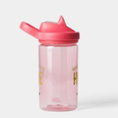 スタイリッシュ モダン カスタマイズ可能 ピンク 検証済み ブランド認定 ウォーターボトル (右面)