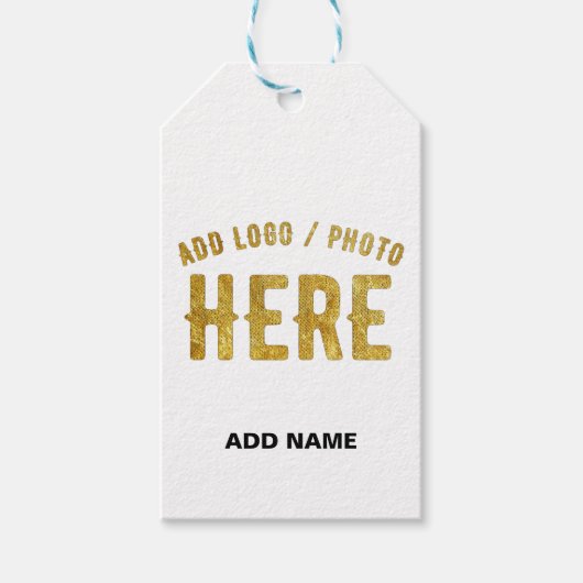 スタイリッシュ モダン カスタマイズ可能 ブラウン 認定 ブランド ギフトタグ (正面)