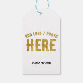 スタイリッシュ モダン カスタマイズ可能 ブラウン 認定 ブランド ギフトタグ (裏面)