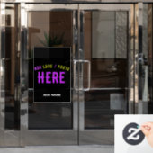 スタイリッシュ モダン カスタマイズ可能 ブラック 検証済み ブランド製品 ウィンドウサイン (オフィスドア)