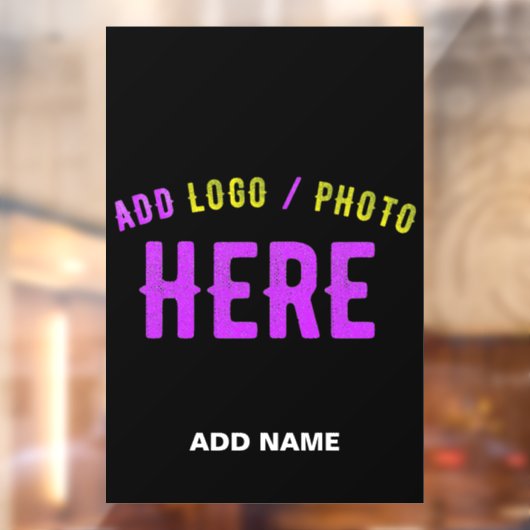 スタイリッシュ モダン カスタマイズ可能 ブラック 検証済み ブランド製品 ウィンドウサイン (シート2)