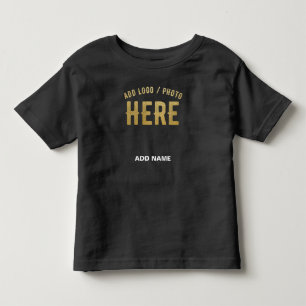 スタイリッシュ モダン カスタマイズ可能 ブラック 検証済み ブランド製品 トドラーTシャツ