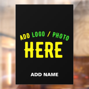 スタイリッシュ モダン カスタマイズ可能 ブラック 検証済み ブランド ウィンドウサイン