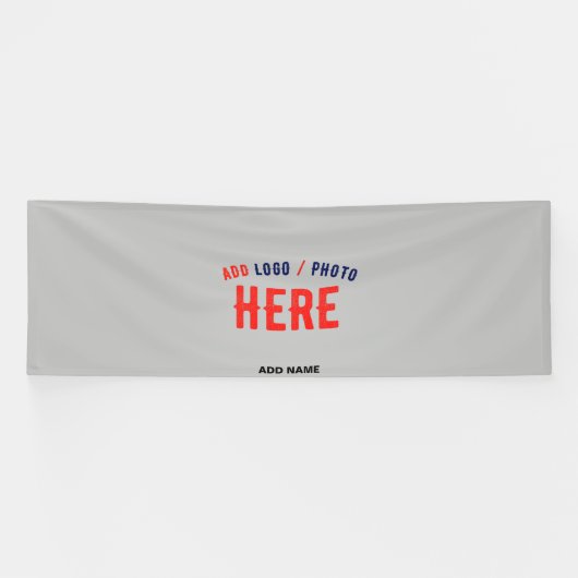 スタイリッシュ モダン カスタマイズ可能 灰認証 ブランド付き 横断幕 (横)