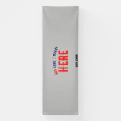 スタイリッシュ モダン カスタマイズ可能 灰認証 ブランド付き 横断幕 (縦)