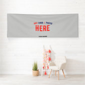 スタイリッシュ モダン カスタマイズ可能 灰認証 ブランド付き 横断幕 (インサイチュ)