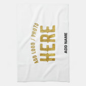 スタイリッシュ モダン カスタマイズ可能 白 検証済み ブランド キッチンタオル (縦)