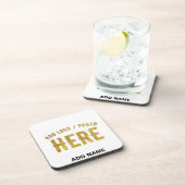 スタイリッシュ モダン カスタマイズ可能 白 検証済み ブランド コースター (右側)