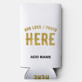 スタイリッシュ モダン カスタマイズ可能 白 検証済み ブランド スリム缶クーラー (裏面)