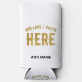 スタイリッシュ モダン カスタマイズ可能 白 検証済み ブランド スリム缶クーラー (正面)