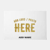 スタイリッシュ モダン カスタマイズ可能 白 検証済み ブランド ドアマット (正面)
