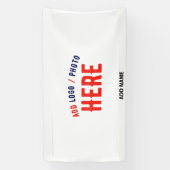 スタイリッシュ モダン カスタマイズ可能 白 検証済み ブランド 横断幕 (縦)