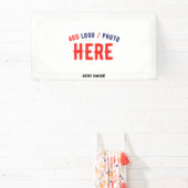 スタイリッシュ モダン カスタマイズ可能 白 検証済み ブランド 横断幕 (インサイチュ)