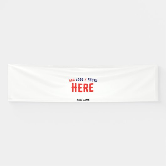 スタイリッシュ モダン カスタマイズ可能 白 検証済み ブランド 横断幕 (横)